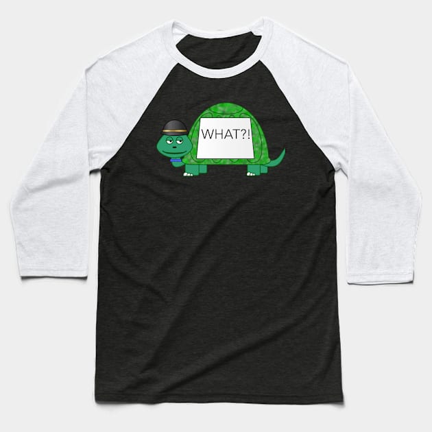 What? Baseball T-Shirt by Funky Turtle